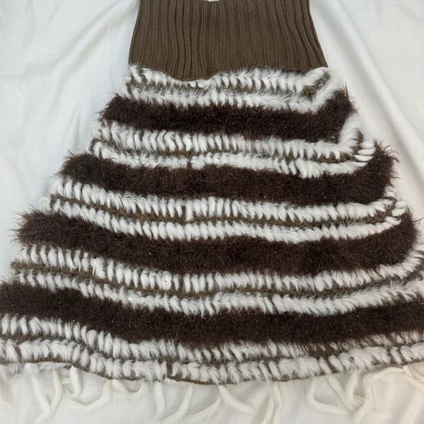 빈티지 모리걸 니트 케이프