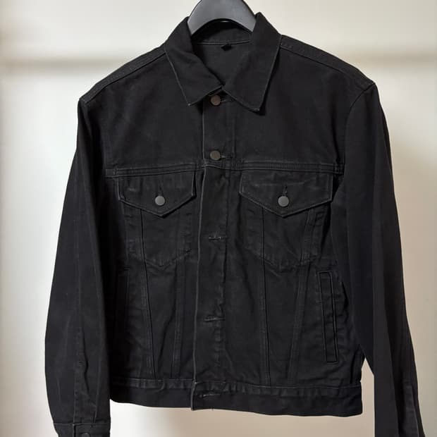 Gu 데님 트러커 자켓 블랙