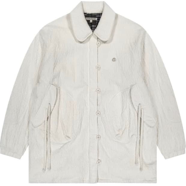 코이세이오 라운드 카라 코지 봄버 아이보리 2사이즈