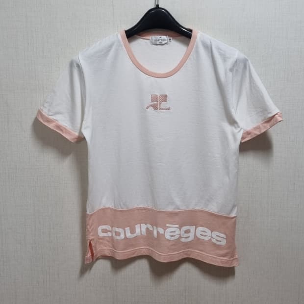 ( M ) Courreges 꾸레쥬 링거 반팔 티셔츠