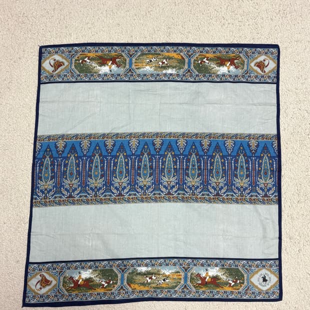 로열 폴로 클럽 승마 페이즐리 손수건/스카프