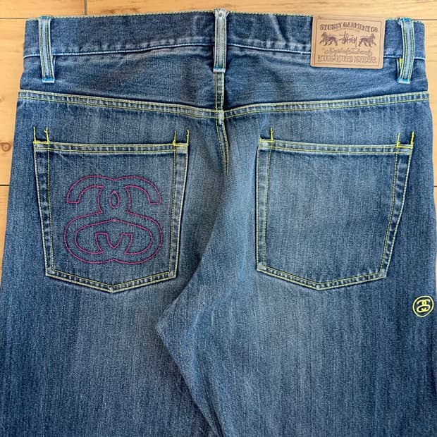 00s stussy rough & rugged denim pants