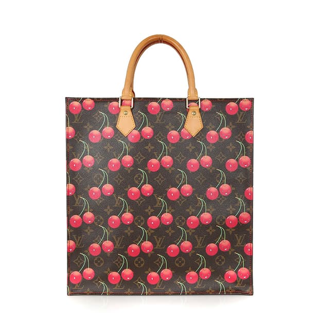 루이비통 무라카미 체리 삭플랫 빈티지 토트백 모노 삭플라 M95010