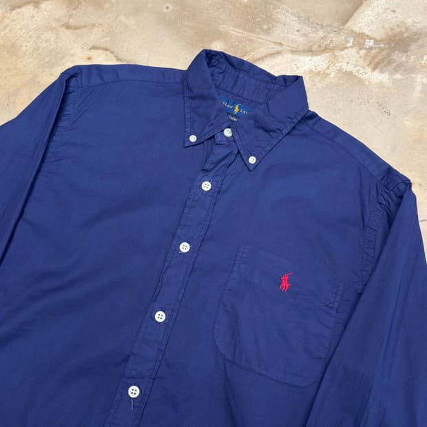 S 폴로랄프로렌 클래식핏 네이비 코튼 셔츠