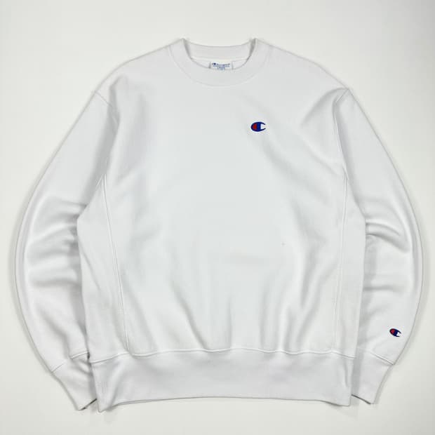 챔피온 리버스위브 헤비코튼 맨투맨 화이트 L