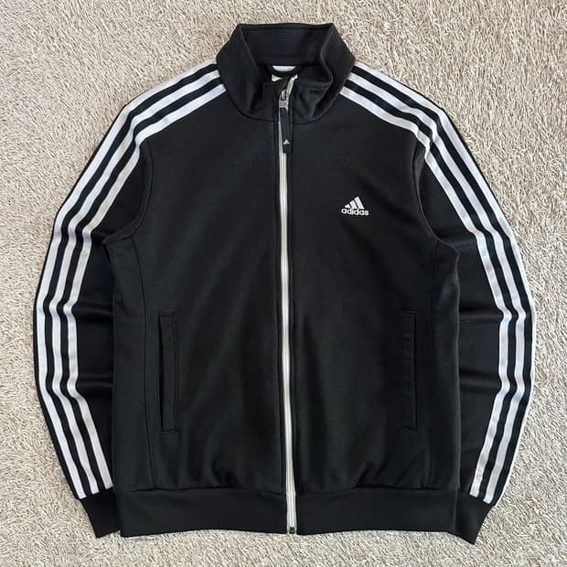 아디다스 ADIDAS 삼각로고 트랙탑 져지 블랙
