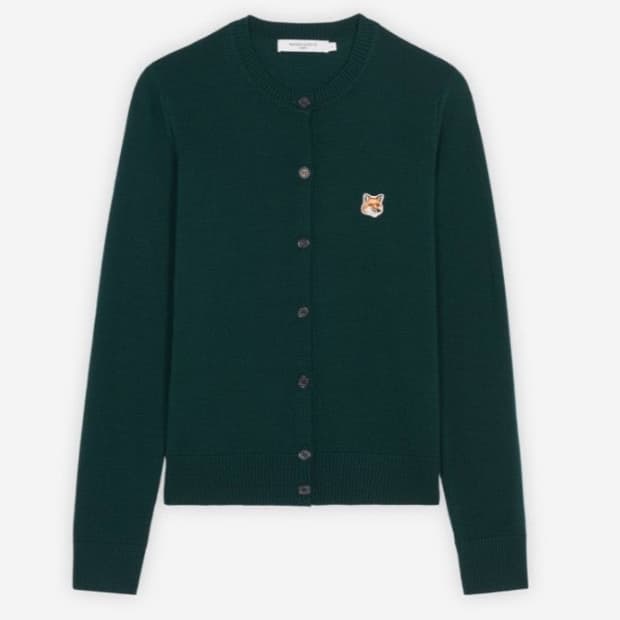 메종키츠네 폭스헤드 가디건 딥그린 S