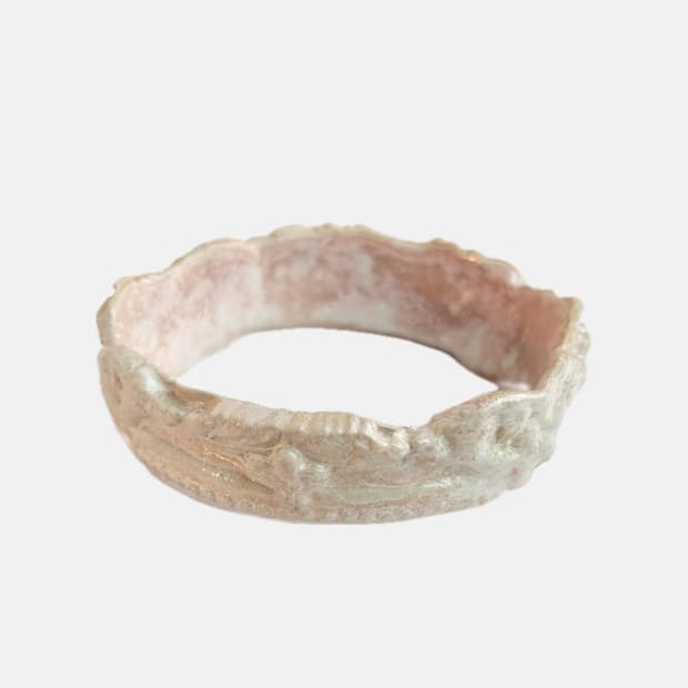 Handmade ceramic bangle bracelet