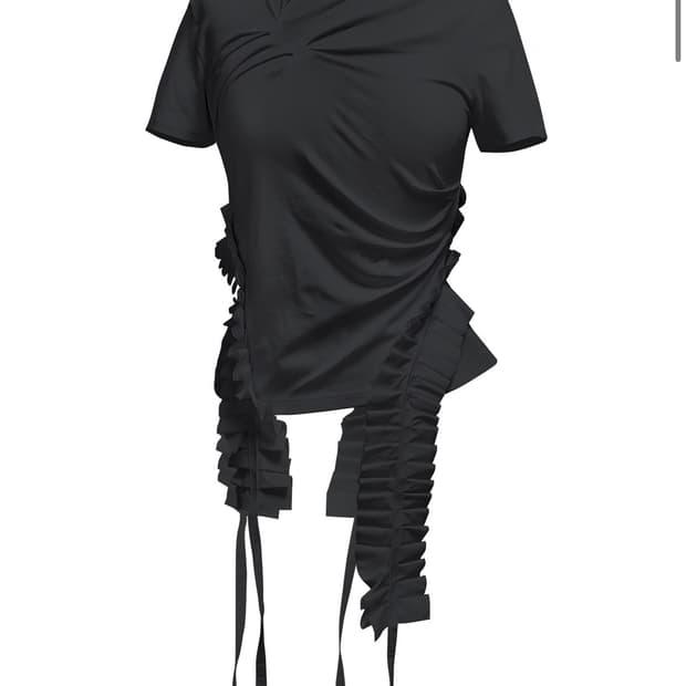 정도 PLEATS RAIVE TOP