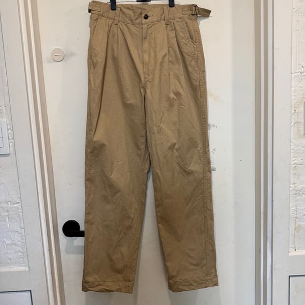 마가렛호웰 사이드 벨트 코튼 팬츠