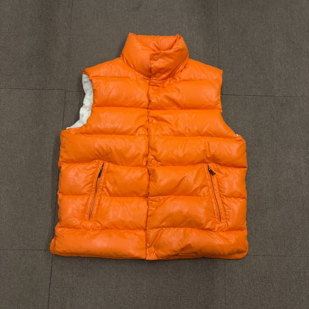 beams 빔즈 유광 다운 패딩 베스트 