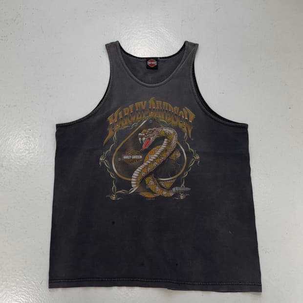Harley Davidson 빈티지 블랙 탱크탑