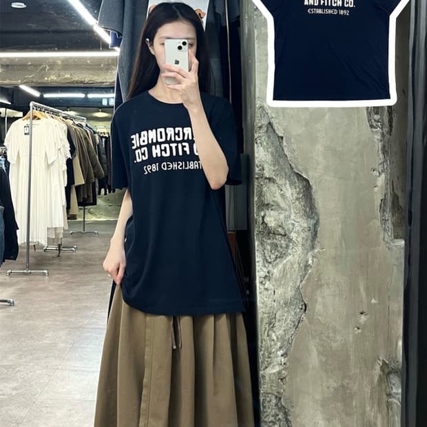 아베크롬비 반팔티 네이비 2XL #csz4147