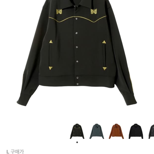 니들스 파이핑 카우보이 자켓 더블 클로스 블랙 L