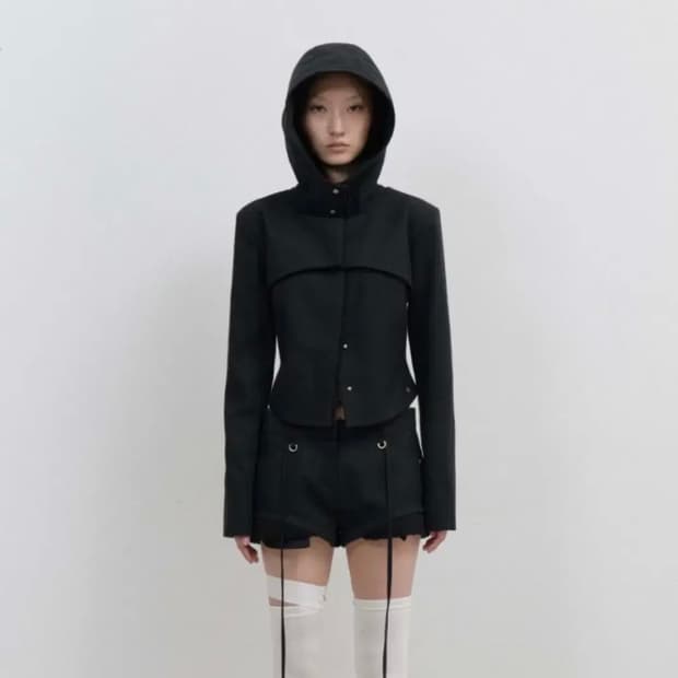 오호스 OJOS Layered Bolero Wool Jacket