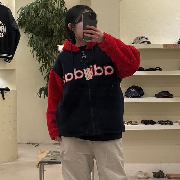 아디다스 올드스쿨 빅로고 플리스 자켓 U281