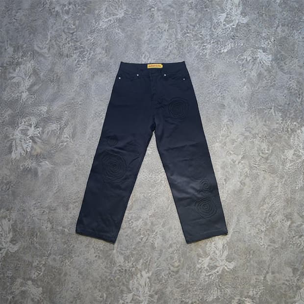 Spiral Rubber EMB Pants (BLACK) 판매합니다