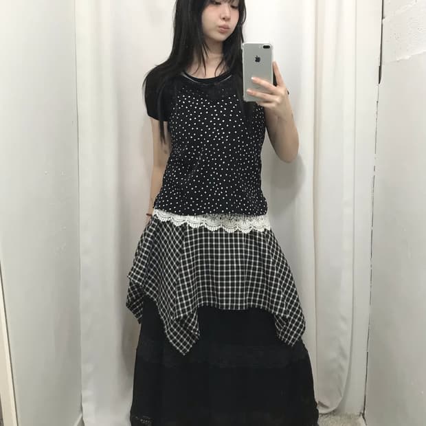 블랙 패턴 모리 코디 세트 🖤