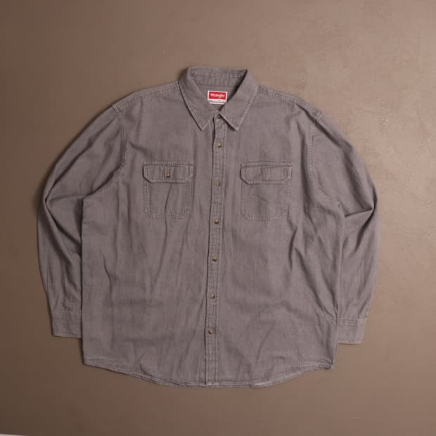 랭글러 코튼 워크셔츠 그레이 A1589