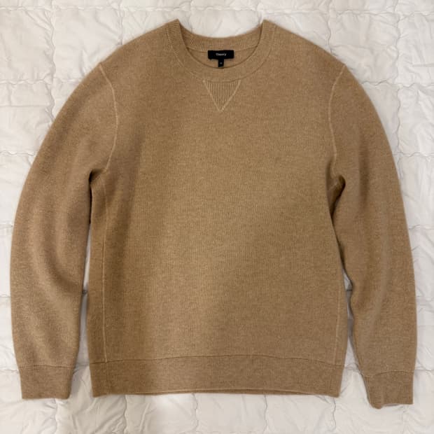 띠어리 캐시미어 알코스 니트 베이지