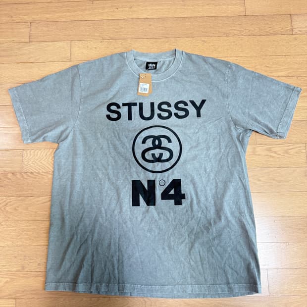[XL] stussy 스투시 피그먼트 다이드 no.4 반팔 티셔츠 그레이