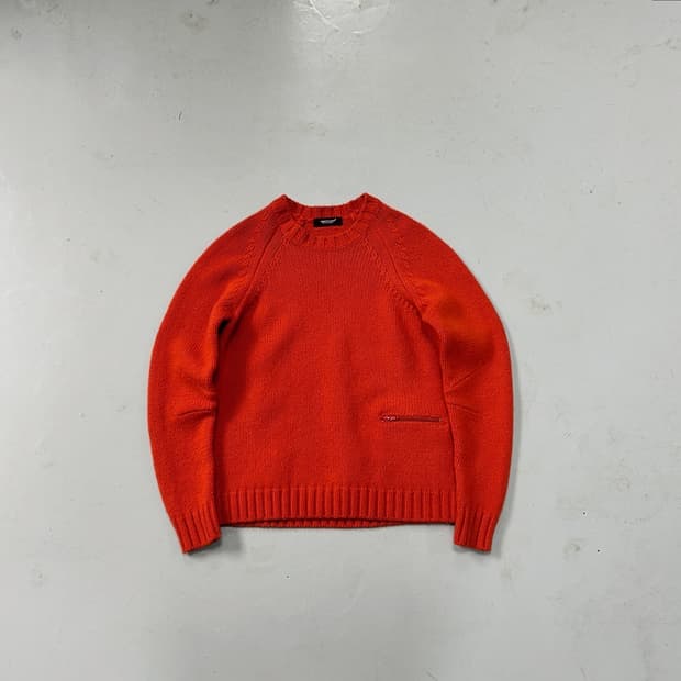 언더커버 18AW 래글런 울 포켓 니트 