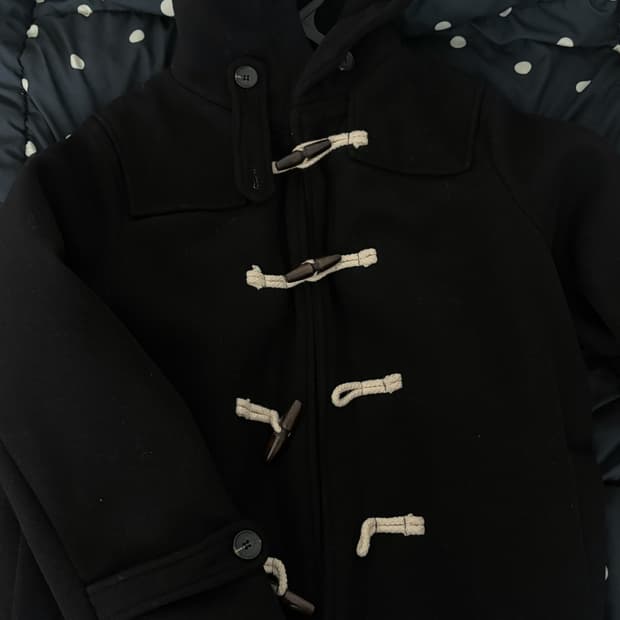 떡볶이코트 롱코트 블랙 