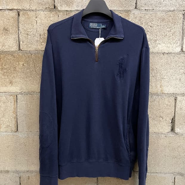 폴로 랄프로렌 빅 포니 반집업 니트
