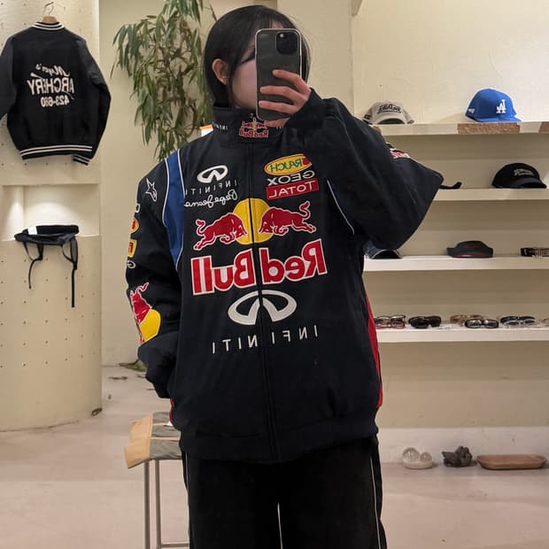 레드불 빅로고 스폰서 누빔 레이싱 자켓 U586