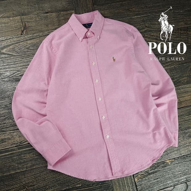 [폴로 랄프로렌 ]슬림핏 포니 자수 옥스포드 셔츠 핑크 M20097