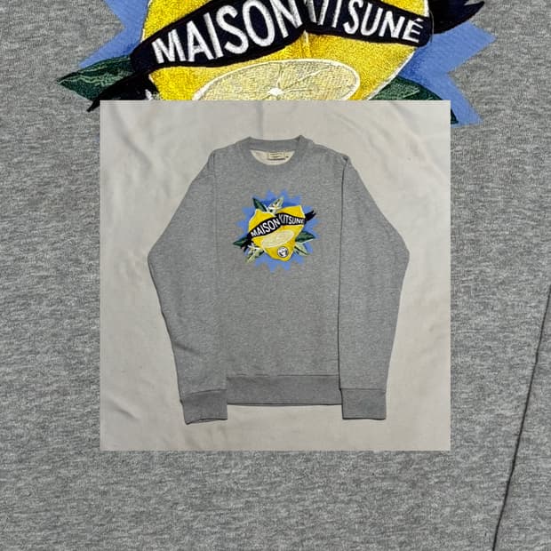 🦊메종키츠네 그레이 맨투맨🍋