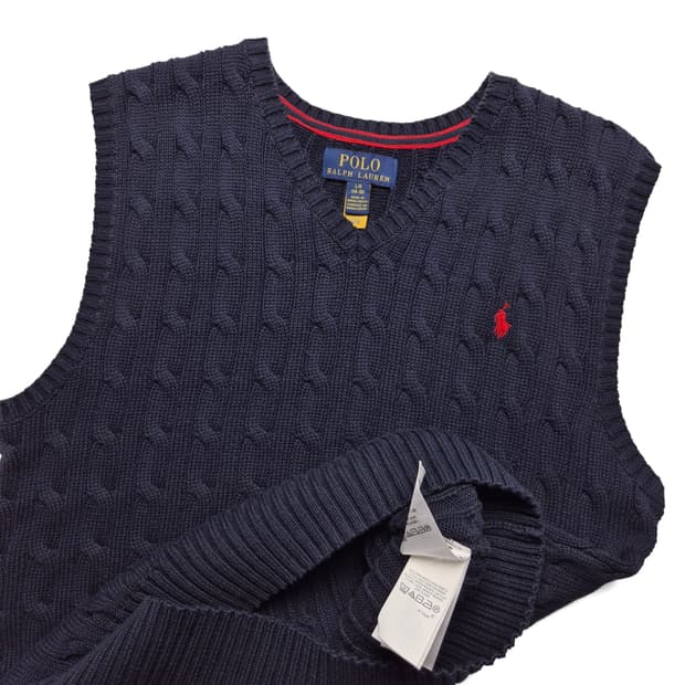 [L(14-16)] 폴로 랄프로렌 케이블 니트조끼