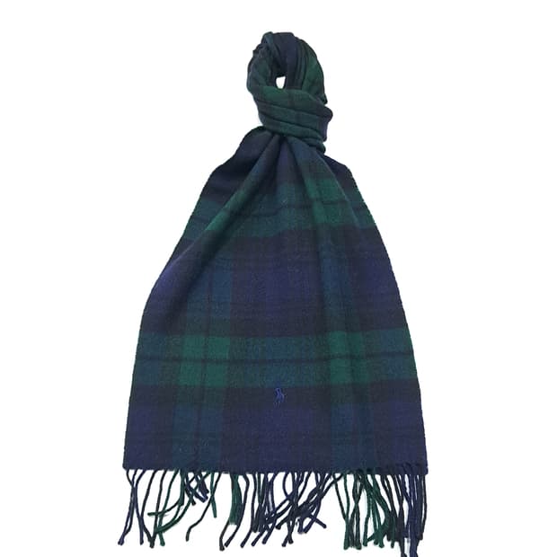 MX464 폴로 스코틀랜드판 램스울 블랙와치타탄 머플러 목도리