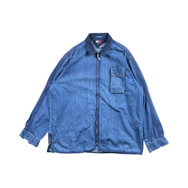 TOMMY JEANS 오버핏 데님 셔츠