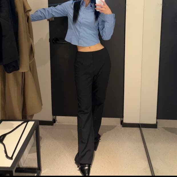 미쏘) 무신사 차콜 부츠컷 슬랙스 팬츠 반택포