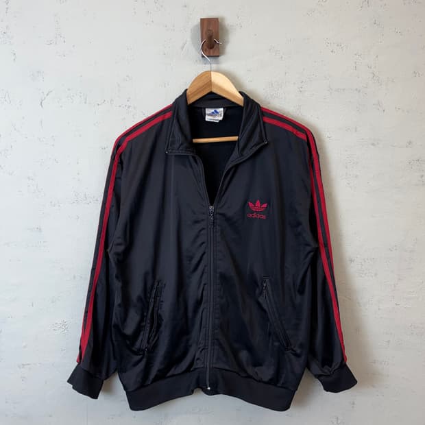 아디다스 90s 빈티지 검빨 삼선 트랙탑 져지