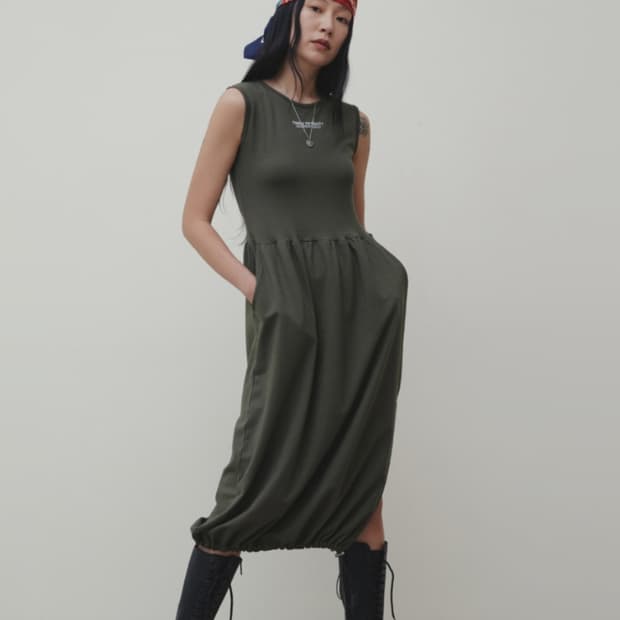 새상품)쓰리투에이티 벌룬 저지 드레스