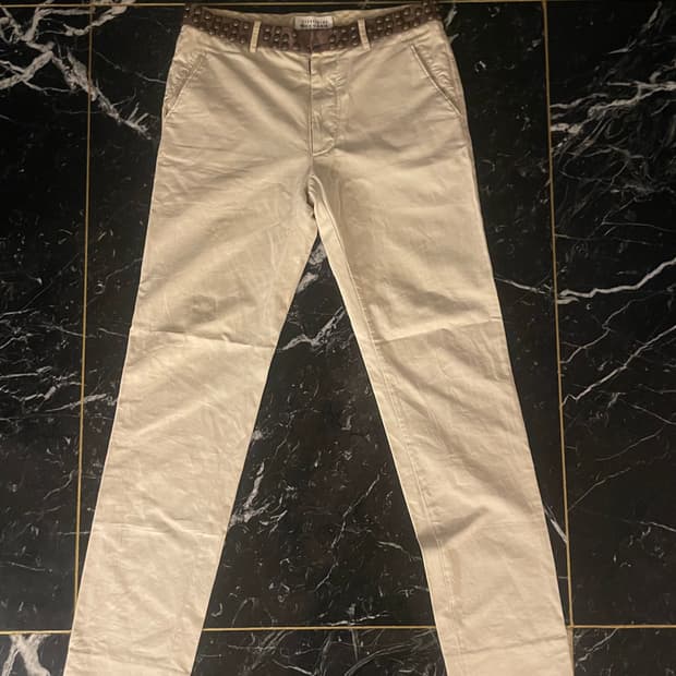 마르지엘라 07ss 레더 벨트 트라우저