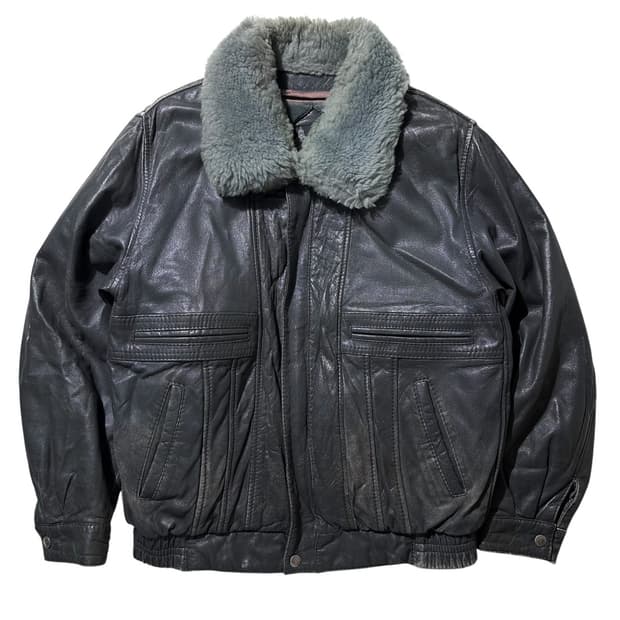 런던포그 고트스킨 봄버 자켓