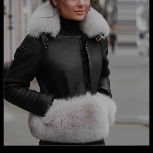 [천연양털/폭스퍼] 블랙 무스탕 라이더