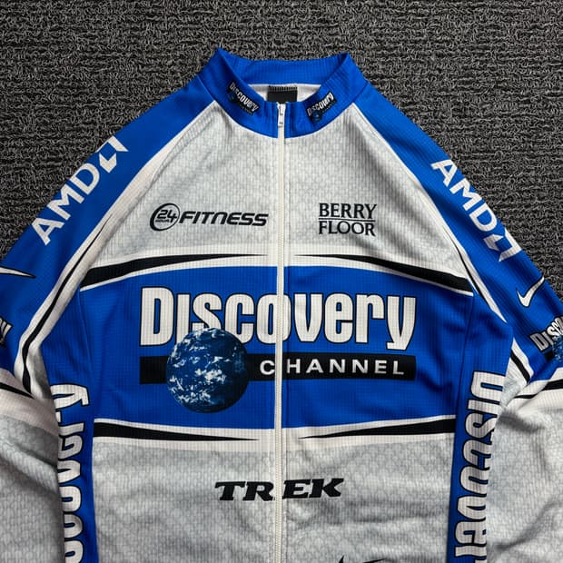 00s 나이키x디스커버리 채널 사이클링 져지 집업 자켓 2548