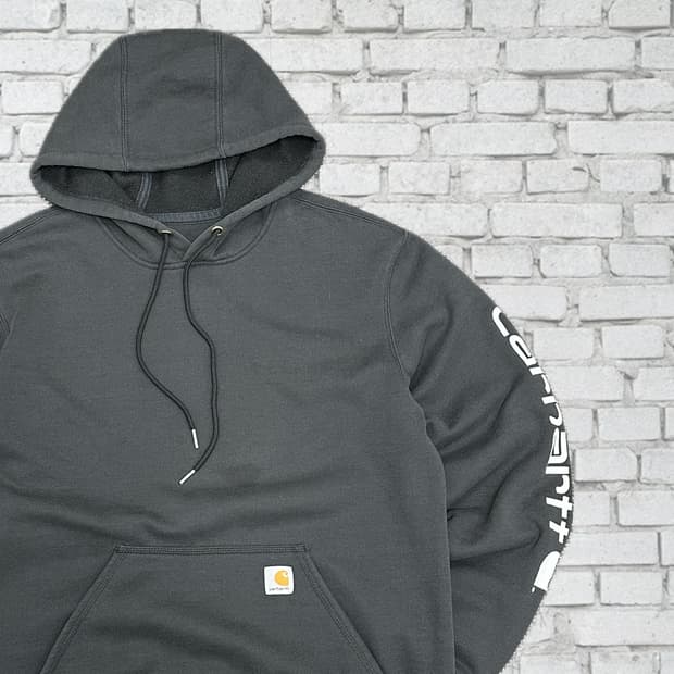 칼하트 오리지널핏 빈티지 블랙 후드티 M