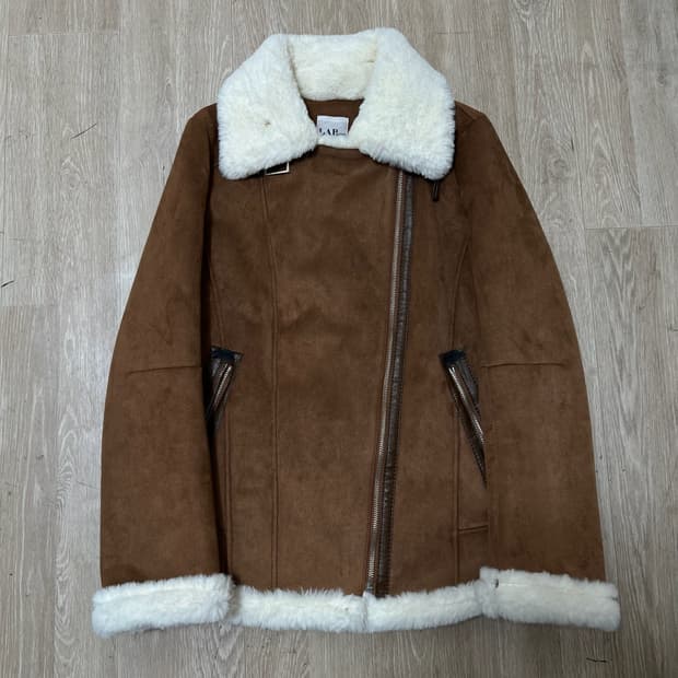 랩 LAP 여성 스웨이드 무스탕 자켓 85-90-160 