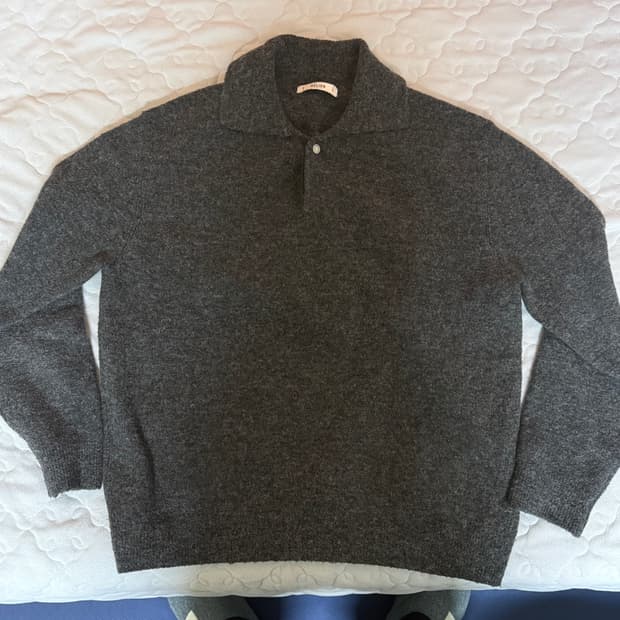 벨리에 카라 니트 판매합니다! (차콜그레이 | L사이즈)