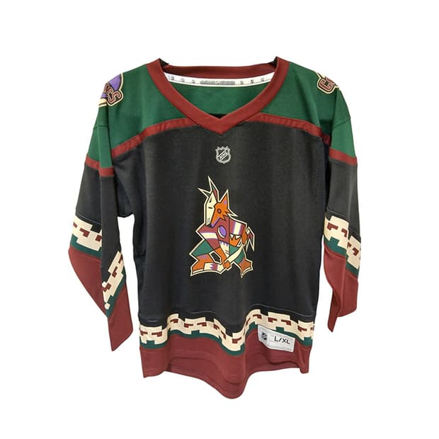 NHL 버건디 트림 하키 유니폼 상의 L/XL