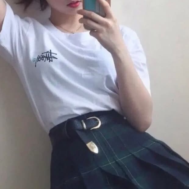 아메리칸어패럴 체크 테니스스커트