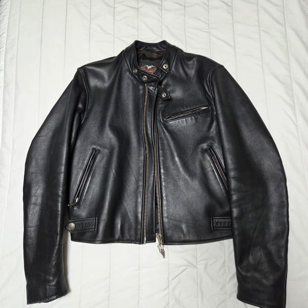 [S]90s 할리데이비슨 소가죽 싱글가죽자켓  싱글라이더