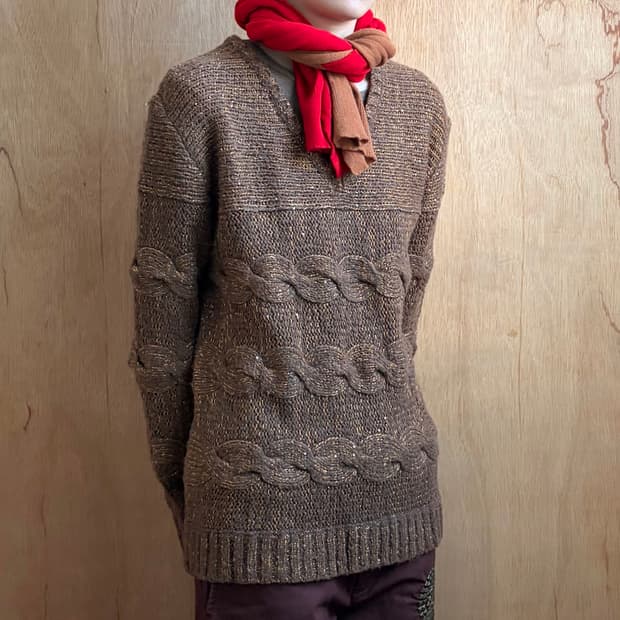 꼼데가르송 셔츠 바이컬러 머플러