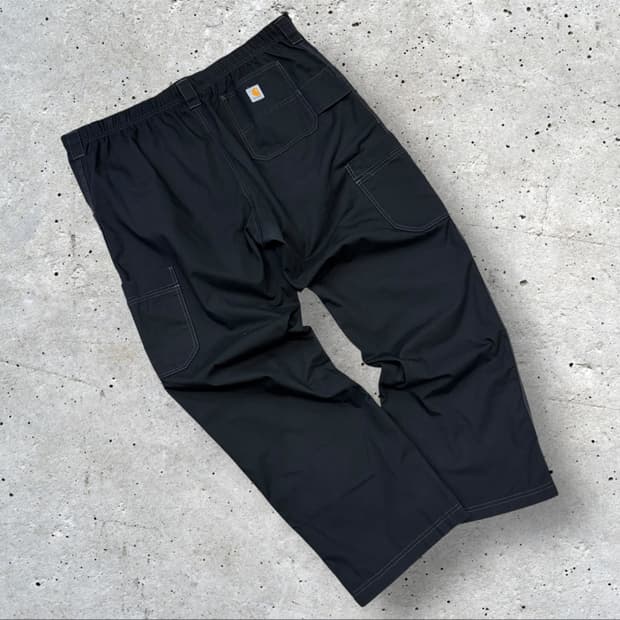 [XL] 칼하트 립스탑 스크럽 블랙 워크 팬츠 C591