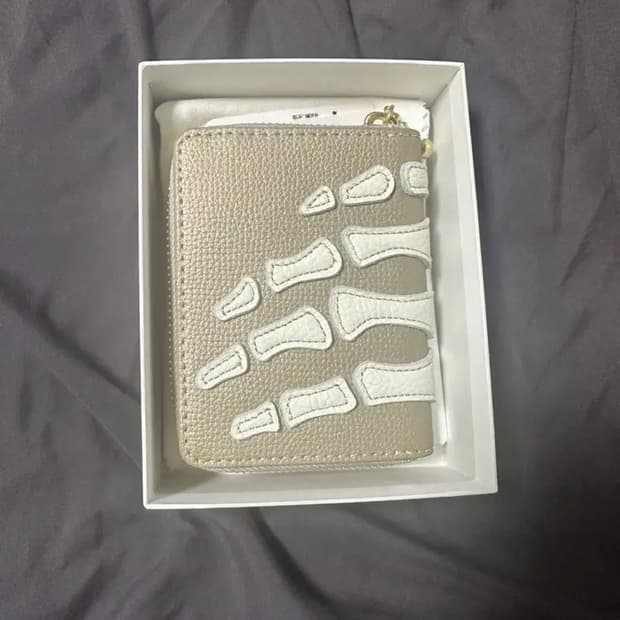 캐피탈 본 미니지갑 베이지 골드